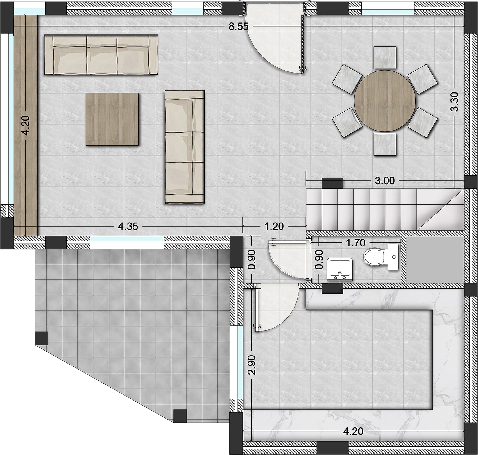 Ground Floor Plan A&B